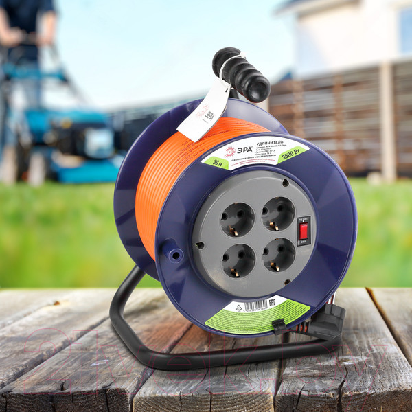 Изображение товара Удлинитель на катушке ЭРА RPx-4es-3x1.5-30m / Б0043056