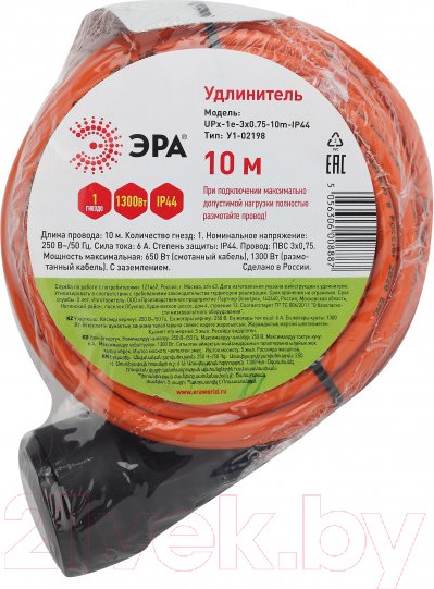 Изображение товара Удлинитель ЭРА UPx-1e-3x0.75-10m-IP44 / Б0046810