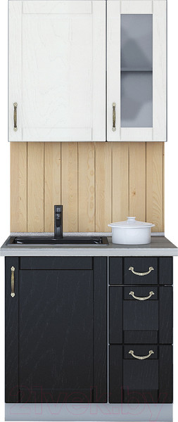 Изображение товара Кухонный гарнитур Интерлиния Мила Крафт 0.8 (дуб английский/дуб полярный)