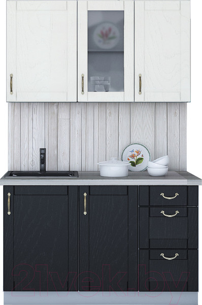 Изображение товара Кухонный гарнитур Interline Мила Крафт 1.3 Б (дуб английский/дуб полярный)