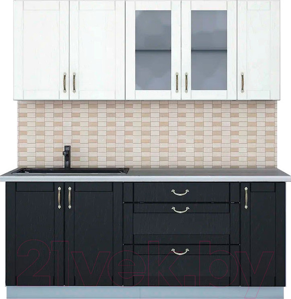 Изображение товара Кухонный гарнитур Интерлиния Мила Крафт 1.9 Б (дуб английский/дуб полярный)