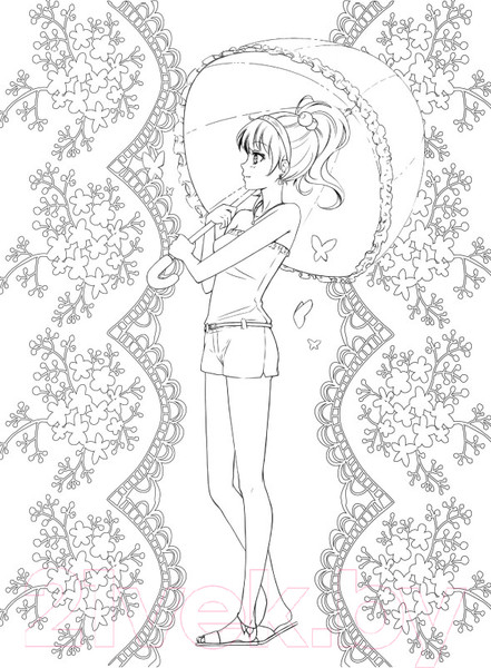Изображение товара Раскраска Эксмо Fun Manga Girls. Раскраска для творчества и вдохновения (Харт К.)