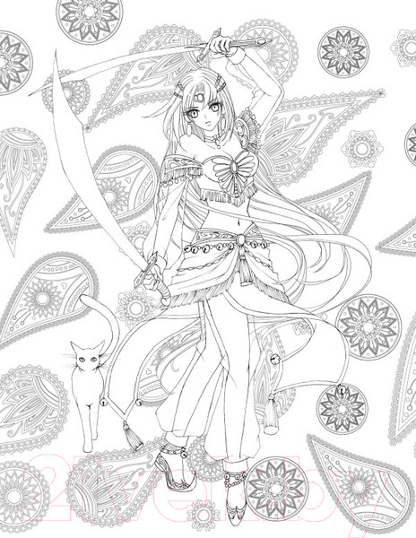 Изображение товара Раскраска Эксмо Fun Manga Girls. Раскраска для творчества и вдохновения (Харт К.)