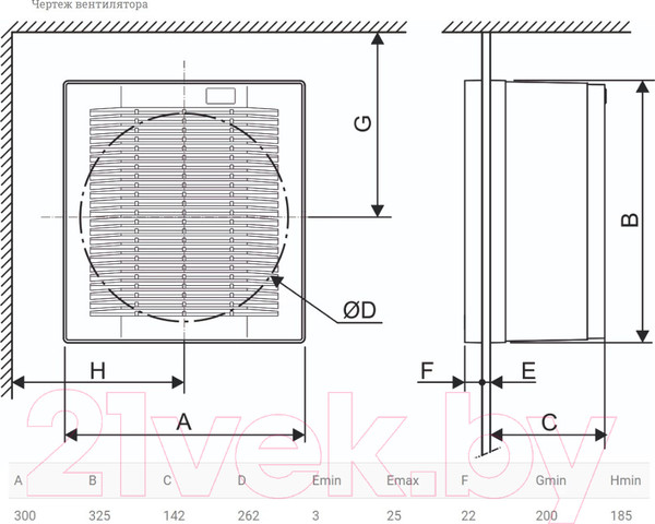 Изображение товара Вентилятор накладной Soler&Palau HV-230 RC / 5201465100