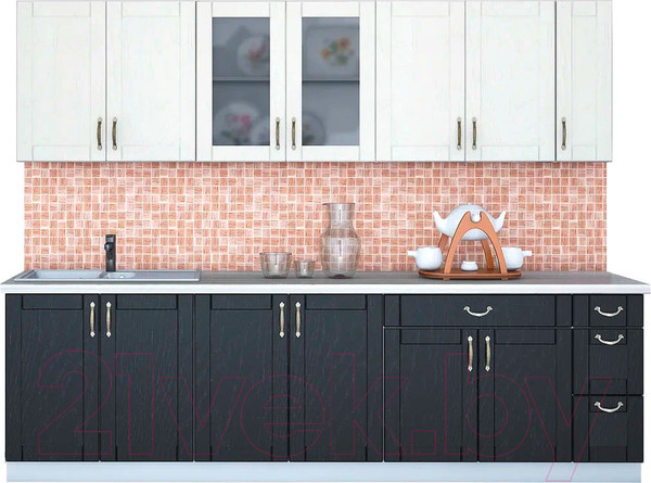 Изображение товара Кухонный гарнитур Интерлиния Мила Крафт 2.7 (дуб английский/дуб полярный)