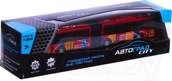 Изображение товара Автобус игрушечный Автоград Городской транспорт / 1997268 (красный)