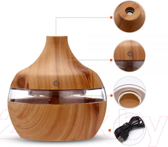 Изображение товара Ультразвуковой увлажнитель воздуха No Brand Holz USB / 21011.19 (коричневый)
