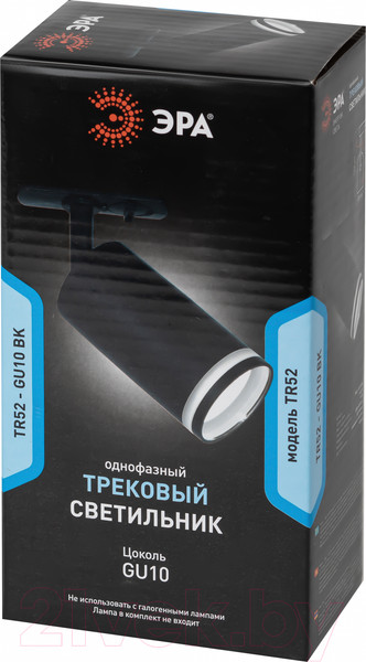 Изображение товара Трековый светильник ЭРА TR52-GU10 BK / Б0054166 (матовый черный)