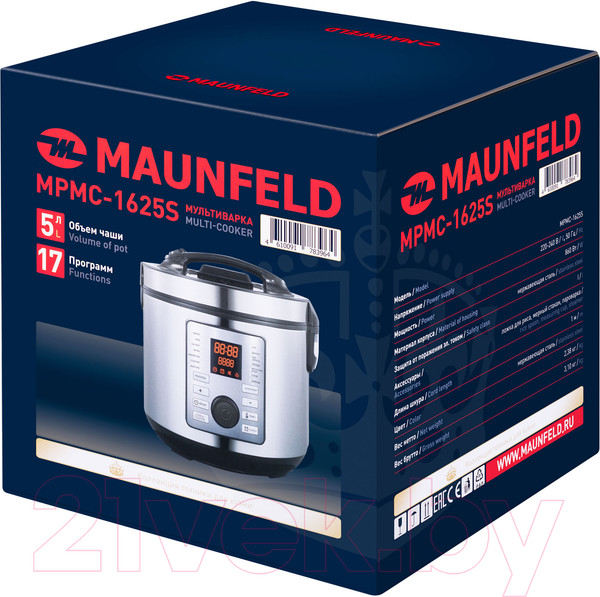 Изображение товара Мультиварка Maunfeld MPMC-1625S