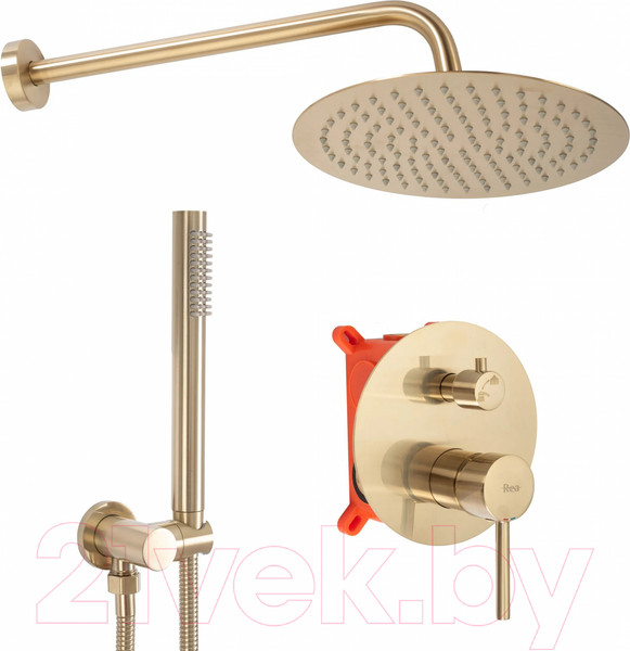 Изображение товара Душевая система со смесителем REA Lungo Matt Gold P4160