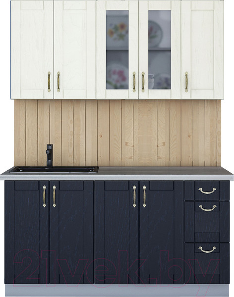 Изображение товара Кухонный гарнитур Интерлиния Мила Крафт 1.5 (дуб королевский/дуб снежный)