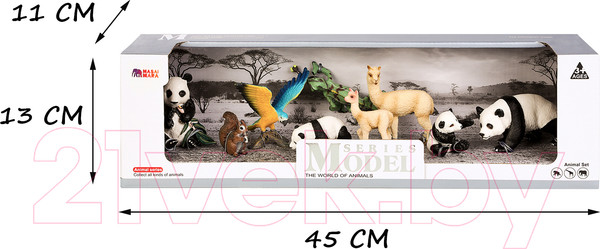 Изображение товара Набор фигурок коллекционных Masai Mara Мир диких животных / MM211-275