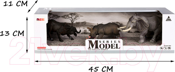 Изображение товара Набор фигурок коллекционных Masai Mara Мир диких животных / MM211-282