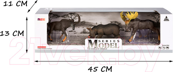 Изображение товара Набор фигурок коллекционных Masai Mara Мир диких животных / MM211-283