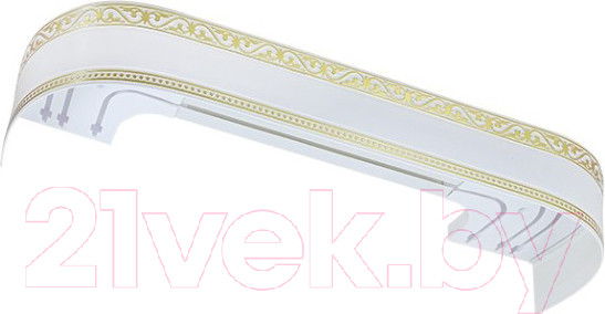 Изображение товара Карниз для штор LEGRAND Монарх с поворотами 2.4 / 48069564 (белый глянец)