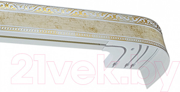 Изображение товара Карниз для штор LEGRAND Монарх с поворотами 1.6 / 58068134 (айвори)