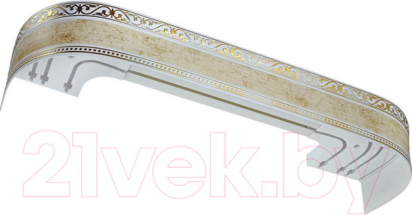 Изображение товара Карниз для штор LEGRAND Монарх с поворотами 3.0 / 58068148 (айвори)