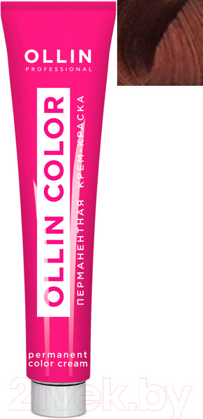 Изображение товара Крем-краска для волос Ollin Professional Color перманентная 5/4 (100мл, светлый шатен медный)