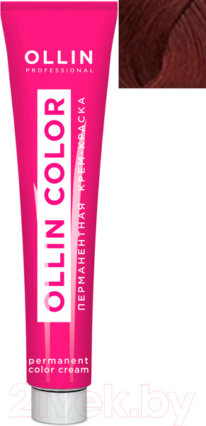 Изображение товара Крем-краска для волос Ollin Professional Color перманентная 6/6 (100мл, темно-русый красный)
