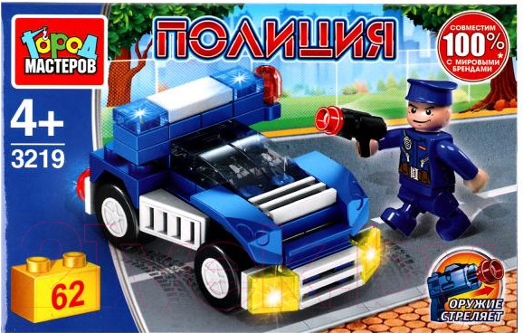 Изображение товара Конструктор Город мастеров Полицейский На Машине / 3219-PZ