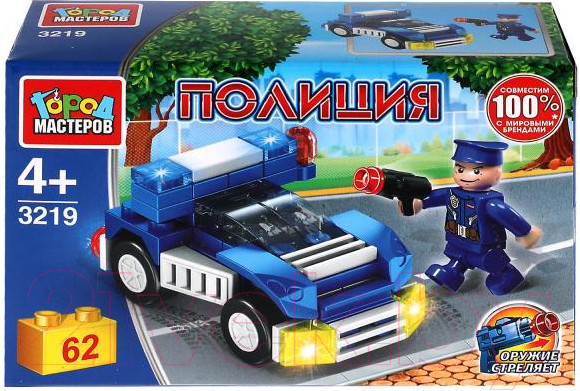 Изображение товара Конструктор Город мастеров Полицейский На Машине / 3219-PZ