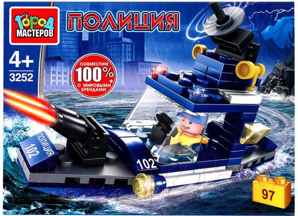 Изображение товара Конструктор Город мастеров Полицейский катер / 3252-PZ