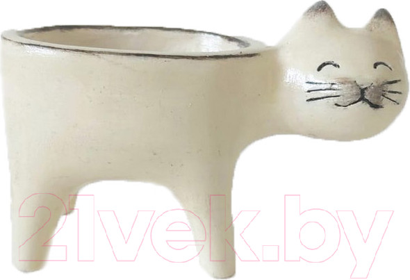 Изображение товара Кашпо Нашы майстры Кот / 1163-7 (белый)