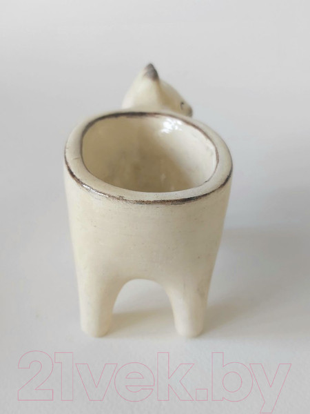 Изображение товара Кашпо Нашы майстры Кот / 1163-7 (белый)