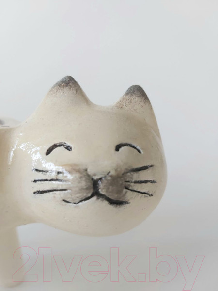 Изображение товара Кашпо Нашы майстры Кот / 1163-7 (белый)