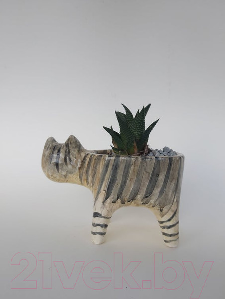 Изображение товара Кашпо Нашы майстры Кот / 1159-4 (полосатый)