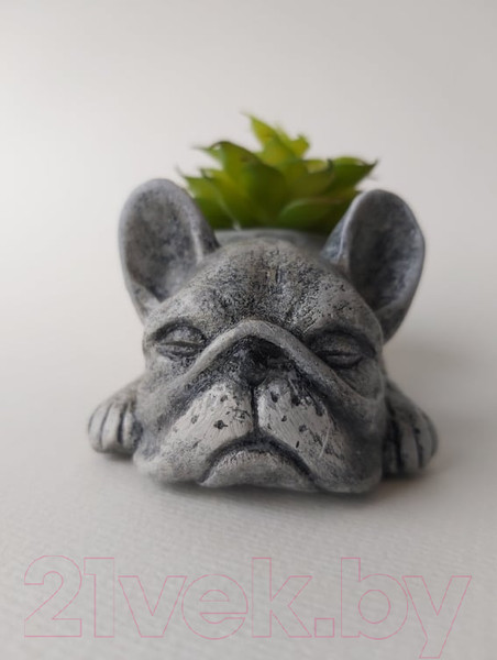 Изображение товара Кашпо Нашы майстры Бульдог / 1166 (серый)