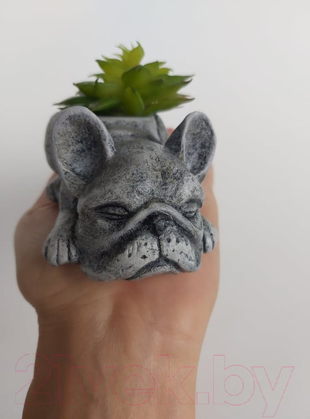 Изображение товара Кашпо Нашы майстры Бульдог / 1166 (серый)