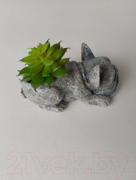 Изображение товара Кашпо Нашы майстры Бульдог / 1166 (серый)