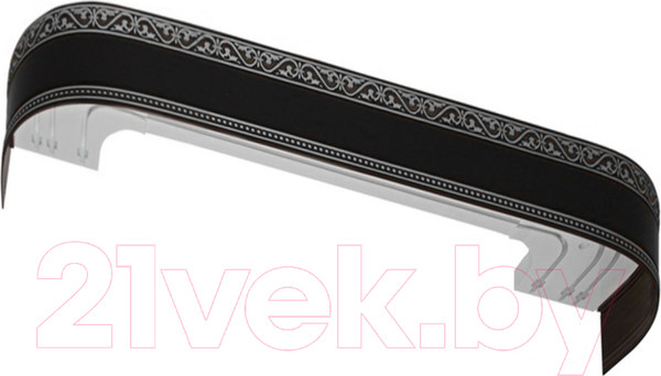 Изображение товара Карниз для штор LEGRAND Монарх с поворотами 1.6 / 58065870 (венге/хром)