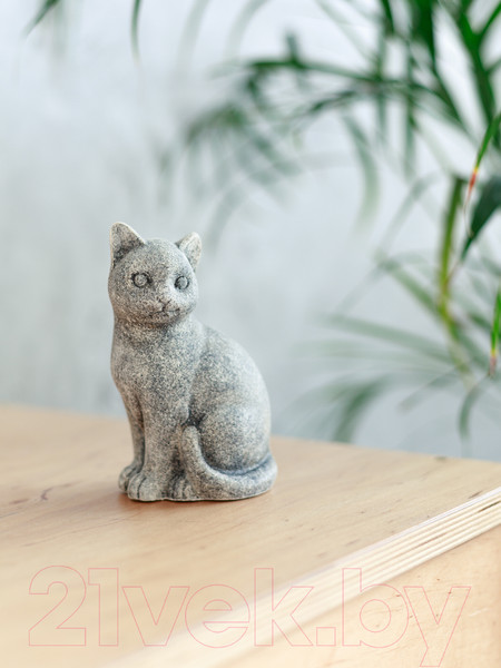Изображение товара Статуэтка Нашы майстры Сидячий кот / 3022-3 (серый)