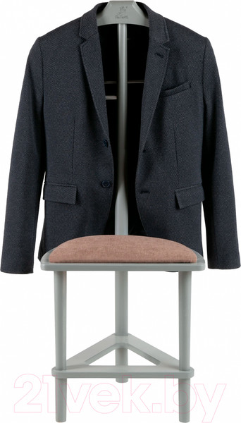 Изображение товара Стойка для одежды Мебелик Костюмная с сиденьем В 26Н (серый)