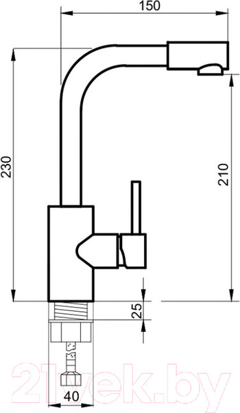 Изображение товара Смеситель РМС SUS124-001F-3