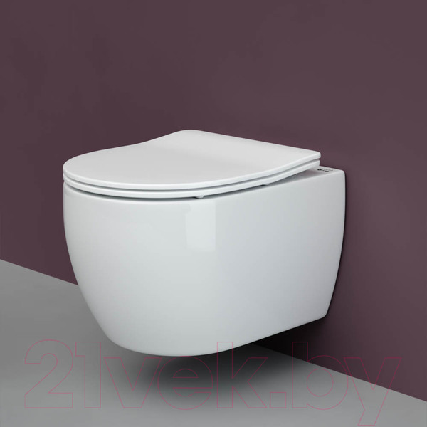 Изображение товара Унитаз подвесной Ceramica Nova Rimless CN3001 (с сиденьем и крышкой дюропласт)