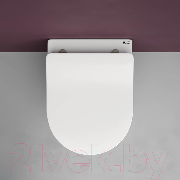 Изображение товара Унитаз подвесной Ceramica Nova Rimless CN3001 (с сиденьем и крышкой дюропласт)