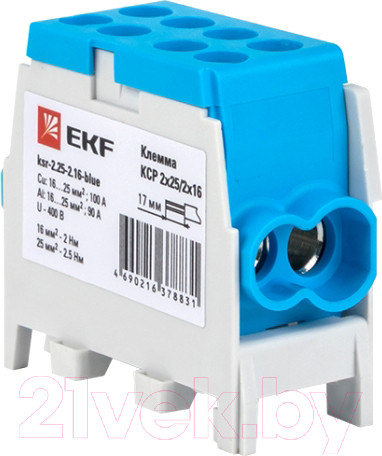 Изображение товара Клемма EKF PROxima KSR-2.25-2.16-Blue