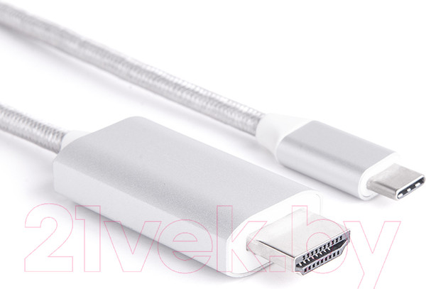 Изображение товара Кабель Atom USB Type-C 3.1 - HDMI (1.8м, серебристый)