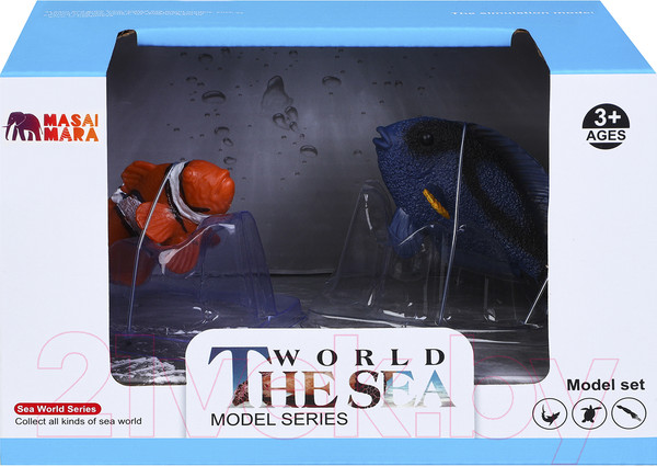 Изображение товара Набор фигурок коллекционных Masai Mara Мир морских животных. Рыба-клоун и рыбка-хирург / MM213-300