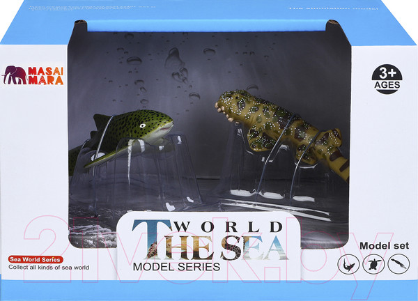 Изображение товара Набор фигурок коллекционных Masai Mara Мир морских животных. Китовая акула и зебровая акула / MM213-301