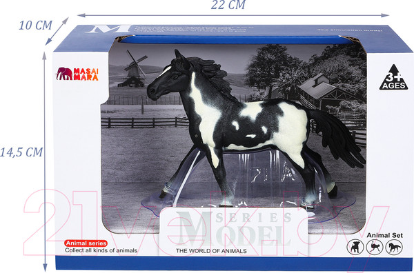 Изображение товара Фигурка коллекционная Masai Mara Мир лошадей. Лошадь черно-белая / MM214-337