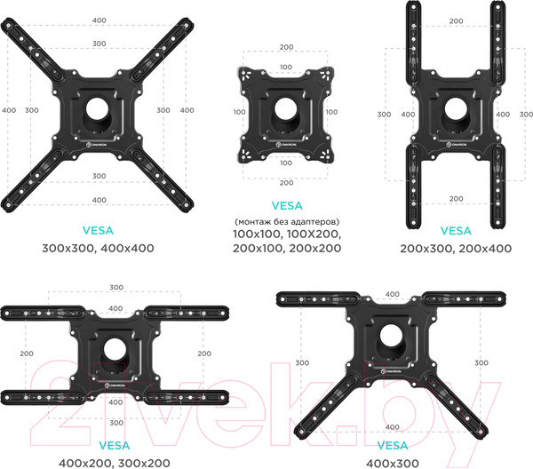 Изображение товара Кронштейн для телевизора Onkron NP40 (черный)