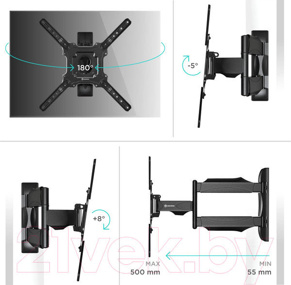 Изображение товара Кронштейн для телевизора Onkron NP40 (черный)