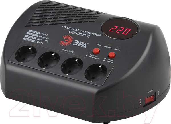 Изображение товара Стабилизатор напряжения ЭРА СНК-2000-Ц / Б0031075