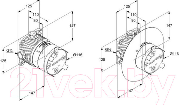Изображение товара Душевая система со смесителем Kludi Ameo 419300575