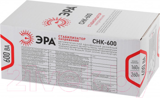 Изображение товара Стабилизатор напряжения ЭРА СНК-600 / Б0032468