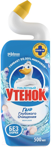 Изображение товара Чистящее средство для унитаза Туалетный утенок Морской 5 в 1 (500мл)